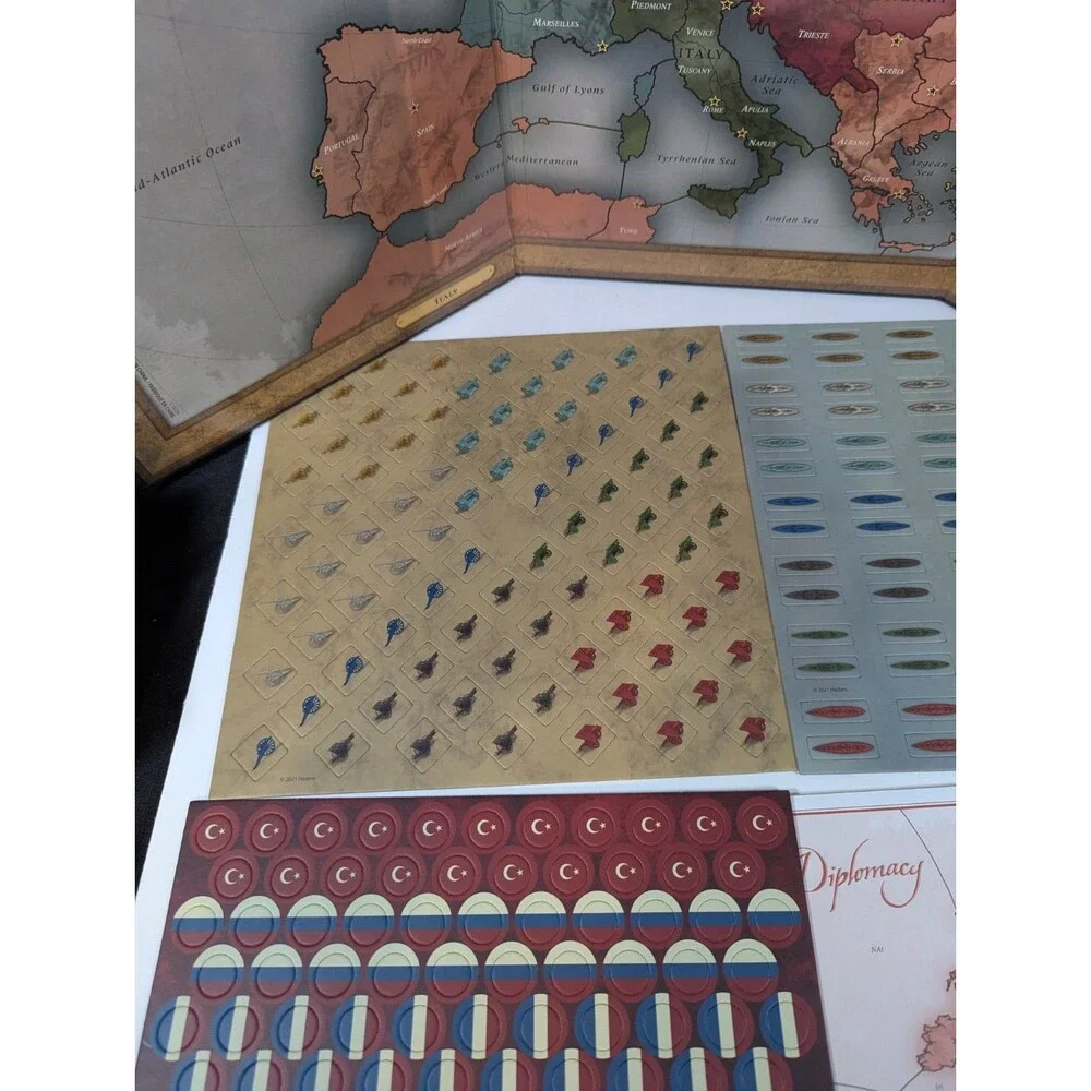 Diplomacy Board Game by Avalon Hill  50th Anniversary Wizards 2008 Complete